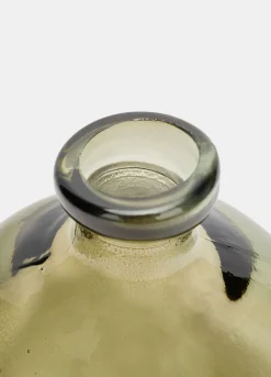 Vaso basso oblungo in vetro colorato