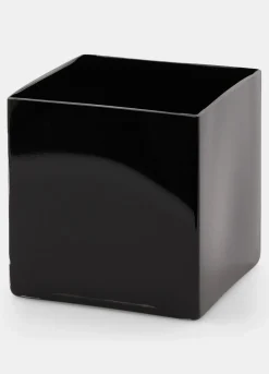 Vaso cubo nero