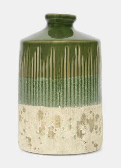 Vaso grande in ceramica bicolore
