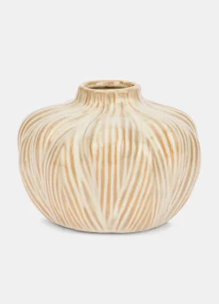 Vaso in ceramica scanalata