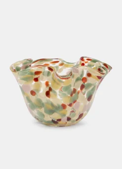 Vaso in vetro screziato