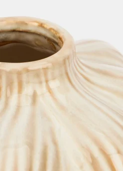 Vaso medio in ceramica scanalata