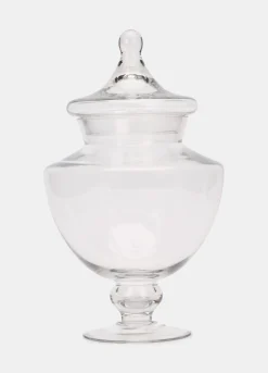 Vaso porta caramelle in vetro con coperchio