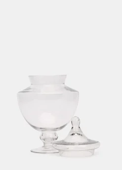 Vaso porta caramelle in vetro con coperchio