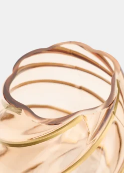 Vaso torchon fatto a mano in vetro