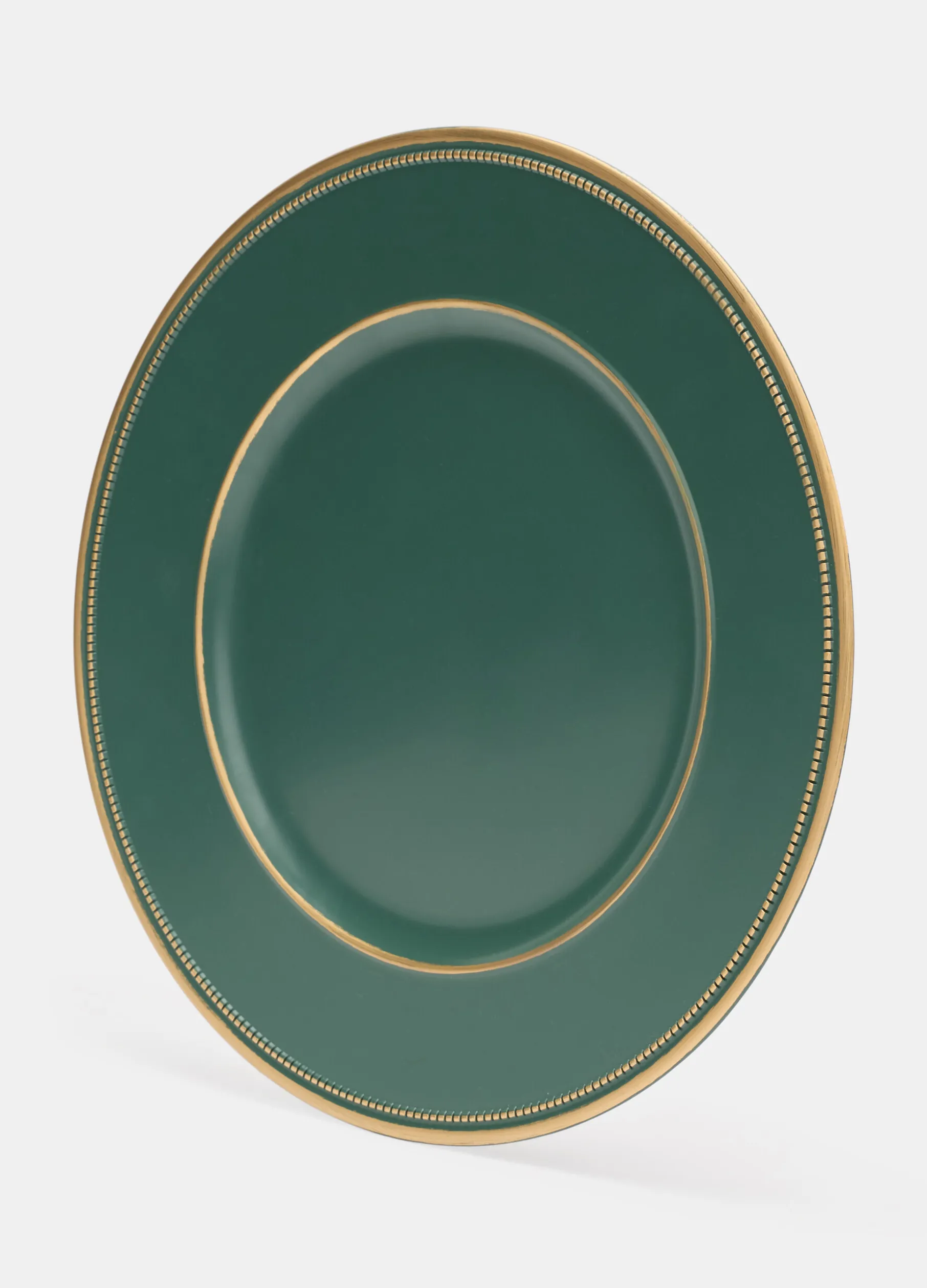 Vassoio ovale con bordo dorato