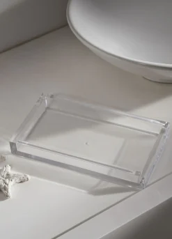 Vassoio rettangolare in plastica da bagno