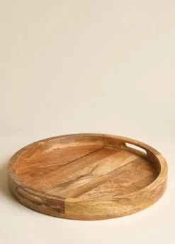 Vassoio rotondo in legno di mango