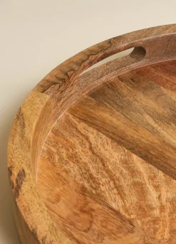 Vassoio rotondo in legno di mango