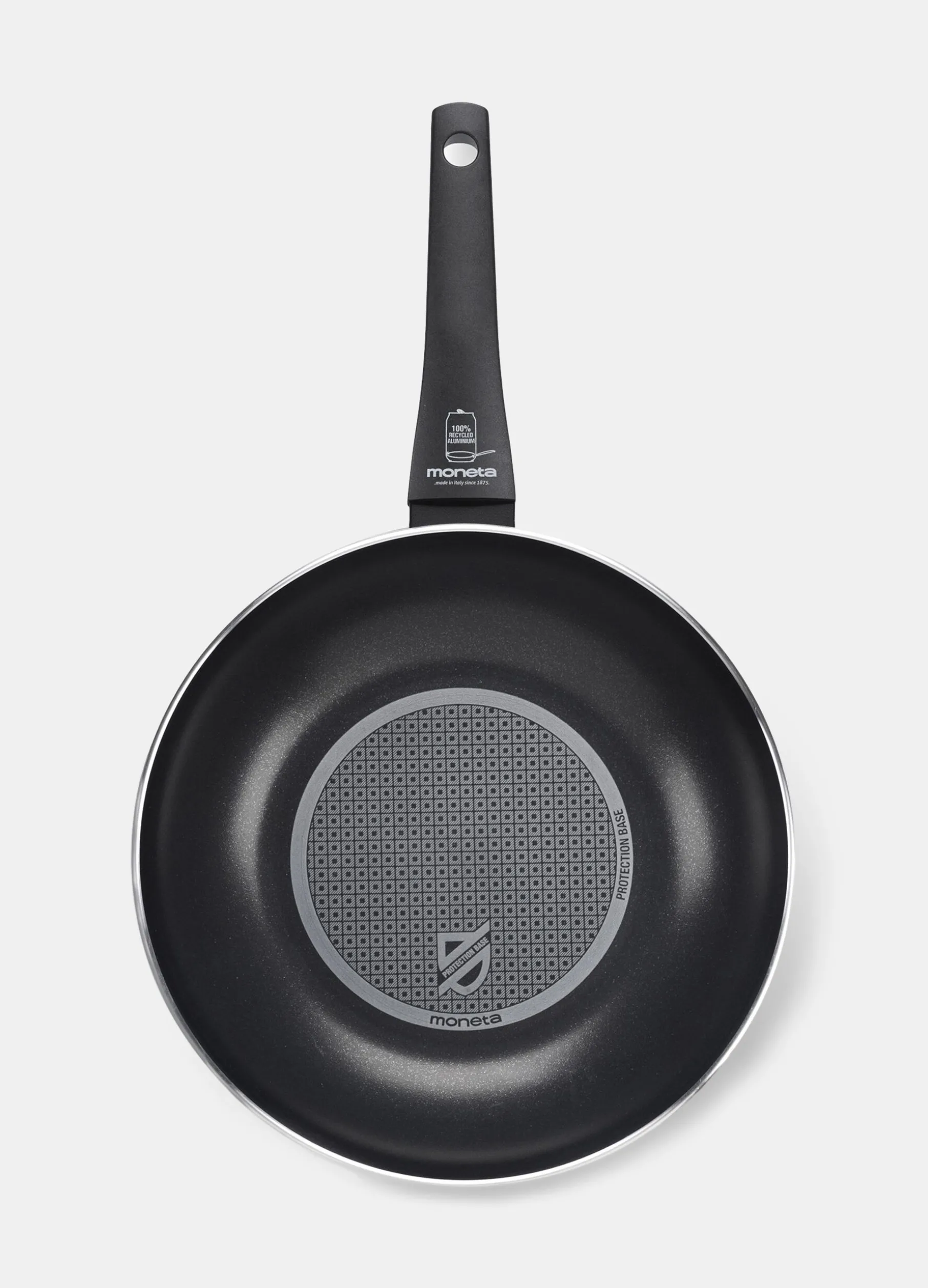 Wok Recy 1 manico in alluminio 100% riciclato 28cm Made in Italy